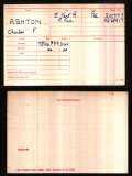 CHARLES FREDERICK ASHTON(medal card)