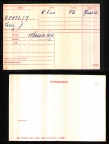   PERCY JOHN BENTLEY(medal card)