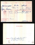 EDGAR LAURENCE BESCOBY(medal card)