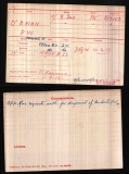 PERCIVAL WILLIAM O'BRIEN(medal card)