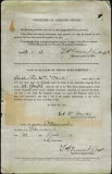 FOWLER ARHTUR GEORGE WILLIAM (attestation paper)