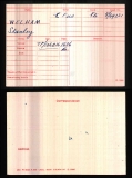 STANLEY WELHAM(medal card)