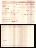 CHARLES WILLIAM BACK(medal card)