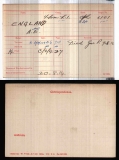 ARTHUR ERNEST ENGLAND(medal card)