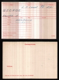HAROLD HIRST GEORGE(medal card)