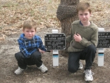 BARRETT NATHAM DOUGLAS (great great grandsons Nathan and Jake at Nathan's tree in Kings Park, Perth)