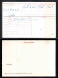 LESLIE VICTOR CHAPMAN(medal card)