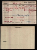 WILFRED WILKINSON(medal card)