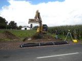  la premire grue sur le terrain du centre des visiteurs le 5 september, 11h45 