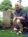 ELLIS RICHARD (David Ellis at the headstone of his great uncle, Summer 2011)