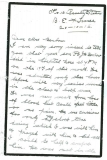 BENBOW JOHN HENRY (letter from the Chaplain n10 CCS, 1916)