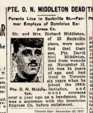 MIDDLETON DAVID NEIL (Toronto Star, 30 November 1917)