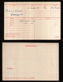  ALLISON GEORGE WILLIAM(medal card)