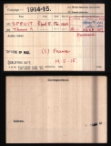 SPRUIT THOMAS ARTHUR(medal card)