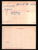 WRIGLEY ALFRED(medal card)