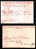 HOCKADAY SYDNEY REGINALD(medal card)