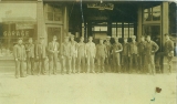 LEWIS THOMAS JOHN (in canada, working in a garage in Vancover; fifth from the right)