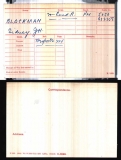 SIDNEY JAMES HENRY SJH BLACKMAN(medal card)