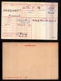 FREDERICK F SARGEANT(medal card)