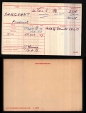 FREDERICK F SARGEANT(medal card)