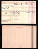 DAVID HUGH DH REYNISH(medal card)