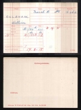 WILLIAM W CULSHAW(medal card)