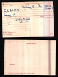 Ousley S H (medal card)
