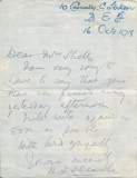Shells William (letter from padre Clarke, 16 October 1918)