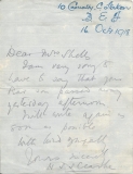Shells William (letter from padre Clarke, 16 October 1918)