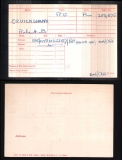 CRUICKSHANK ROBERT BISSET(medal card)