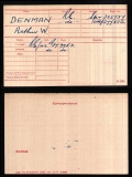 DENMAN ARTHUR WILLIAM(medal card)