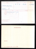 CHAMBERS WILLIAM GEORGE(medal card)