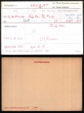 SIMPSON GEORGE(medal card)