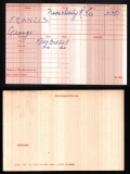 FRANCIS GEORGE(medal card)