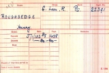  	 HENRY ROUGHSEDGE (medal card)