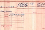 Williams Benjamin (medal card)