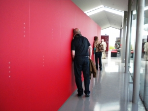 listening wall at visitor centre