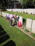 BAKER JOSEPH (grand-daughter Linda Harris at his graveside)