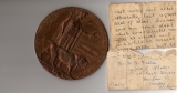 alfred_hall (letter by chaplain Howie, 10/01/1918 and memorial plaque)