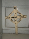 Original wooden cross (Brown family mausoleum in Mount Pleasant Cemetery, Toronto)