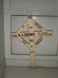 Original wooden cross (Brown family mausoleum in Mount Pleasant Cemetery, Toronto)