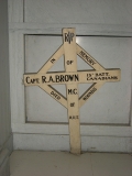 Original wooden cross (Brown family mausoleum in Mount Pleasant Cemetery, Toronto) 