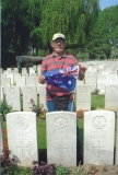 DAY CHARLES EDWARD (Bill Keenan, great-nephew, at his grave)