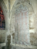 Plaque commmorative, Eglise St Michel de Vaucelles, Caen