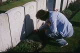 Grothen John (Michelle Goodman at the grave of John)