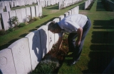Grothen John (Bob Freer at the grave of John)