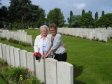 Thornton Sidney Herbert (Elizabeth and Rose Marie at the headstone of their uncle)