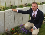 Mountain T (Dominic Medley at the grave of his great great uncle, 2014)