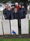 Hugh Glass (Ed Lowis, Nathaniel Lowis, Marion Lowis, Ben Lowis, Ninian Lowis (Hugh was his grand uncle) and Rachel Lowis - December 2014