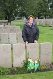 Kelly Edward (Mary Dineen, his niece, at Eddy's grave)